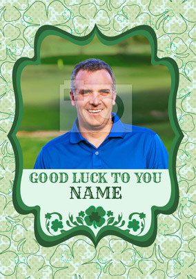 Spice - Good Luck Card Photo Upload Four Leaf Clovers