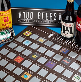 100 Beers Bucket List Poster