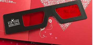 3D Glasses - Secret Reveal Message Cards