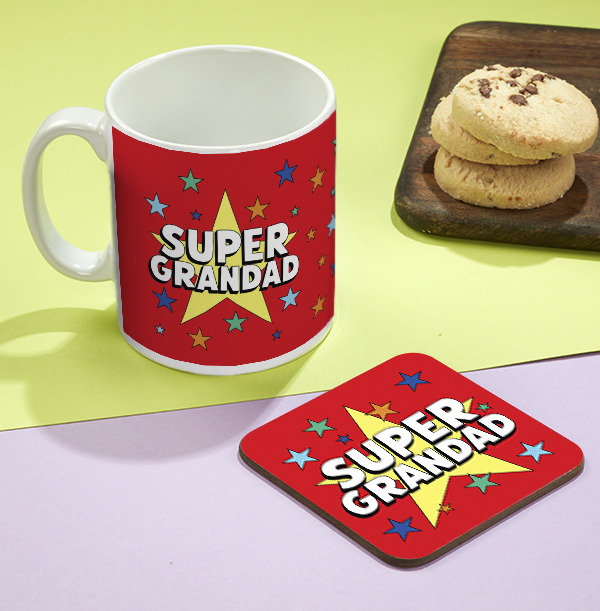 Super Grandad Mug and Coaster Set