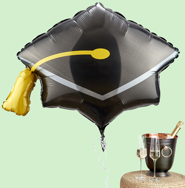 Graduation Cap Inflated Balloon - Large