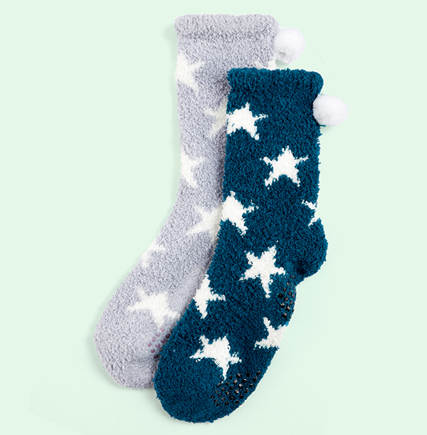 Star Print Cosy Sock Pack