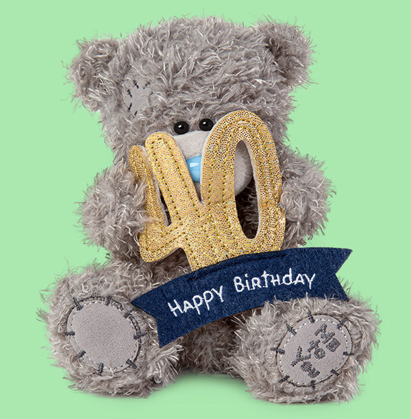 40th Birthday Tatty Teddy Bear