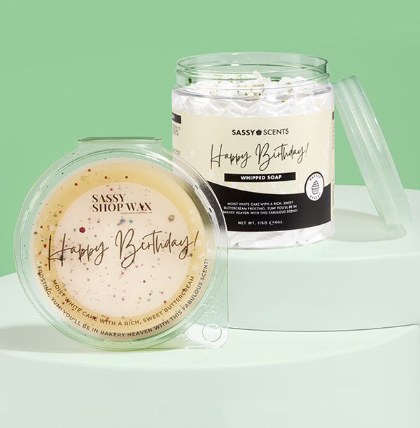 Sassy Scents Happy Birthday Wax Melt & Whipped Body Soap