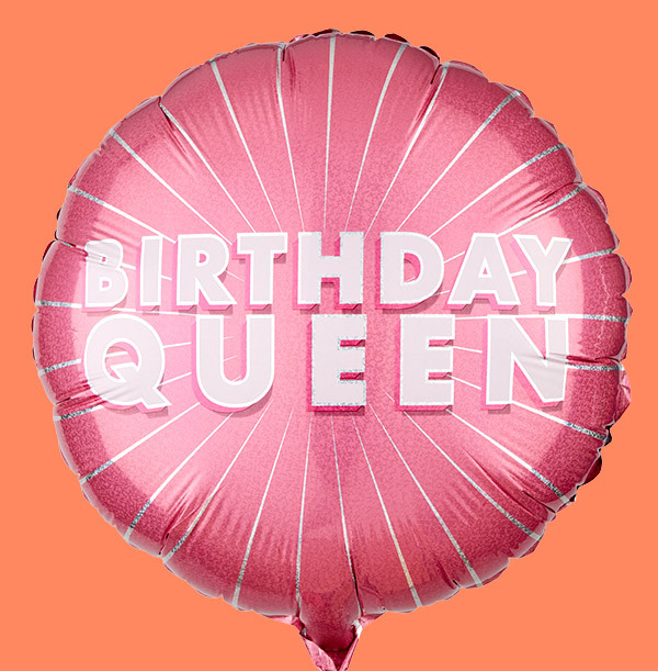 Birthday Queen Inflated Balloon