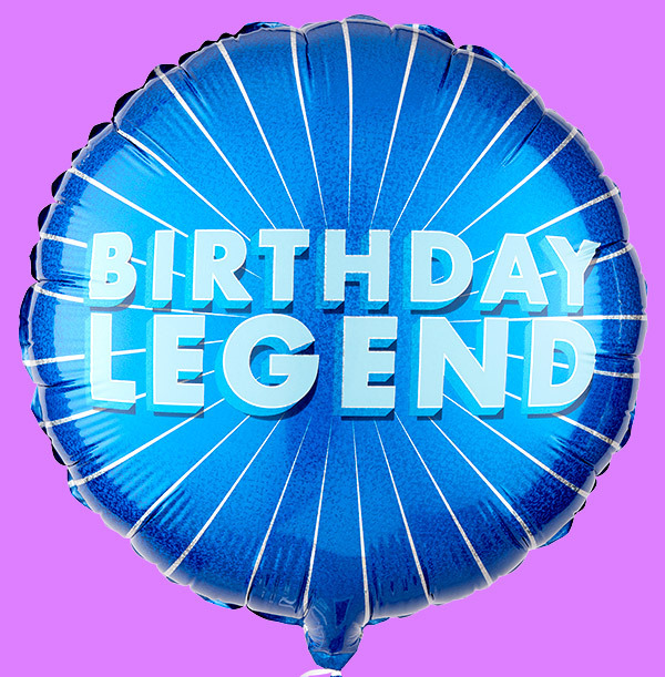 Birthday Legend Inflated Balloon