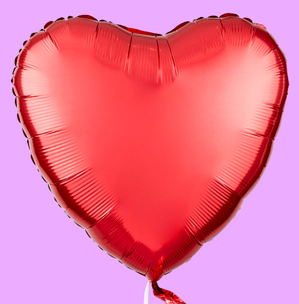 Red Heart Inflated Balloon