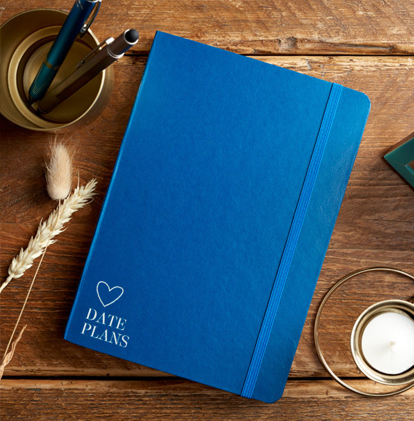 Date Plans Hardback Engraved Notebook