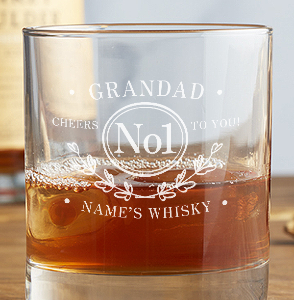 Engraved Whisky Tumbler - No1 Grandad