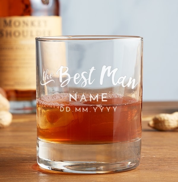 Personalised Best Man Whisky Tumbler