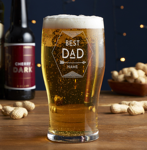 Engraved Pint Glass - Best Dad