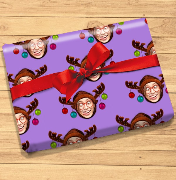Reindeer Photo Christmas Wrapping Paper