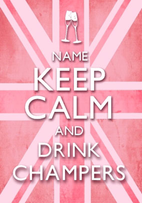 Keep Calm Drink Champagne Poster