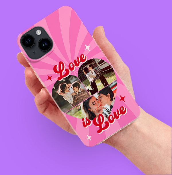 Love is Love Photo Upload iPhone Case