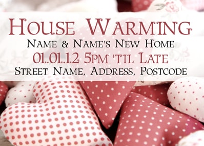 Love Heart House Warming Invitation Postcard