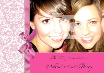 Elegant Pink Personalised Invite Postcard