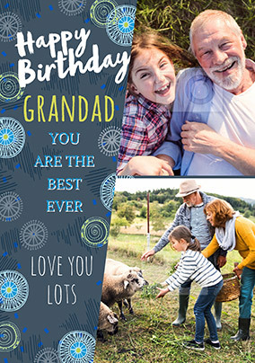 Happy Birthday Grandad Photo Postcard