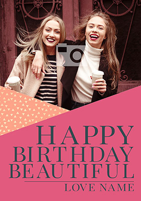 Happy Birthday Beautiful Photo Postcard