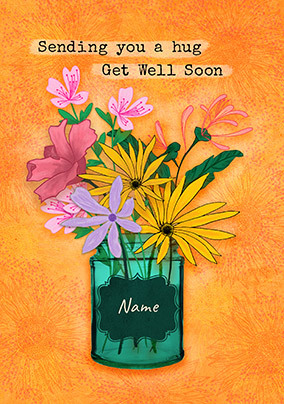 Sending You a Hug Personalised Postcard