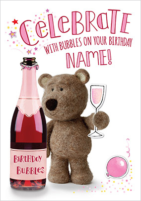 Barley Bear Celebrate Personalised Postcard