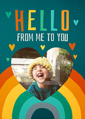 Hello Rainbow Photo Postcard