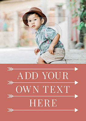 Add your own Text Photo Postcard