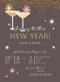 Tap to view New Year's Eve Party Invitation Postcard