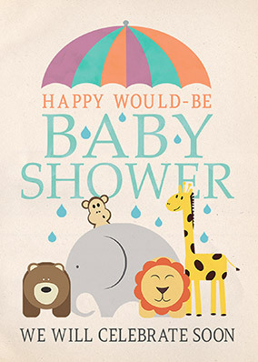 Happy Would-Be Baby Shower Personalised Postcard