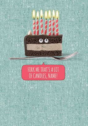 Fork me a lot of Candles Postcard