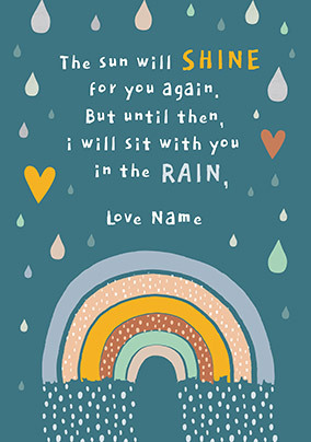 The Sun Will Shine Again Personalised Postcard