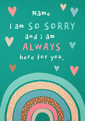 I am So Sorry Personalised Postcard