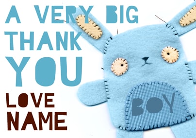 Very Big Thank You New Baby Card - Blue