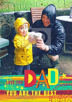 Love You Dad Rainbow Photo Poster