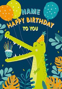 Tap to view Crocodile Happy Birthday Card