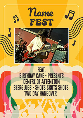 Your Festival Photo Birthday Card