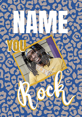 You Rock Male Photo Birthday Card