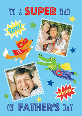 Superdad Father's Day Photo Upload Card