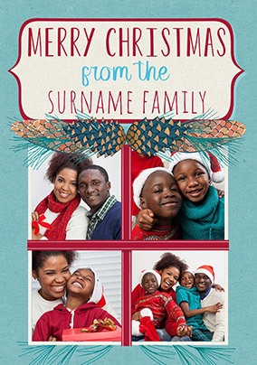 From the Family 4 Photo Christmas Card