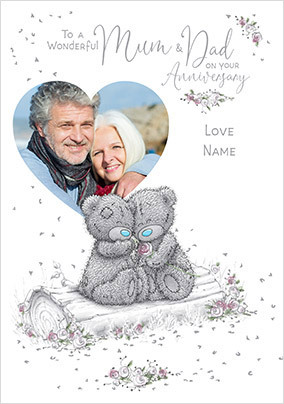 Me To You Mum And Dad Anniversary Photo Card