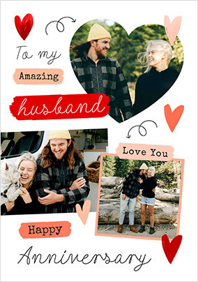 Happy Anniversary To My Amazing Husband Photo Card