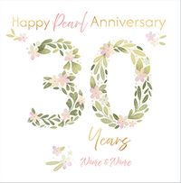 Tap to view 30 Years Pearl Anniversary Square Card