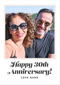 Tap to view Happy 30th Anniversary Photo Card