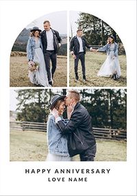 Tap to view 3 Photo Arch Anniversary Card