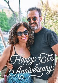 Tap to view Happy 30th Anniversary Photo Upload Card