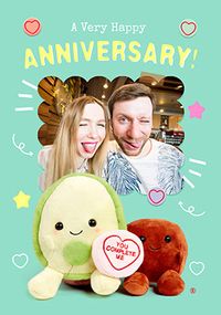 Tap to view Swizzels Love Hearts You Complete Me Anniversary Photo Card