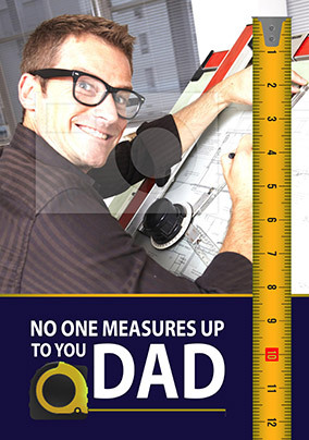 No One Measures Up Father's Day Photo Card