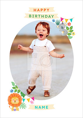 Lion Photo Birthday Card