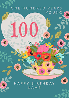 100 Years Young Birthday Card