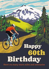 Tap to view Cycling Happy 60th Birthday Card