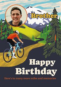 Tap to view Happy Birthday Cycling Photo Card for Brother